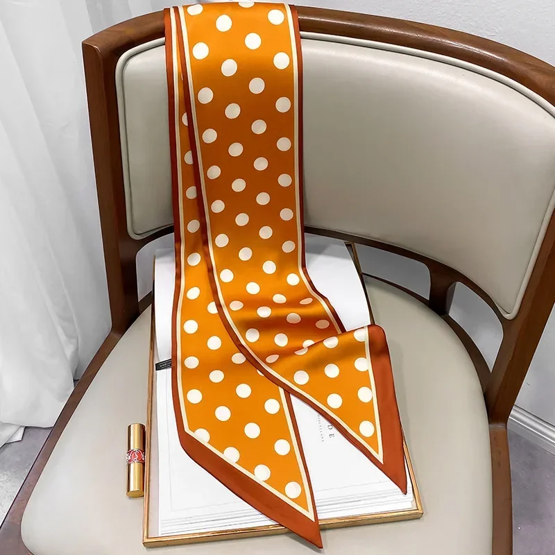Design Print Skinny Scarf Plai - Luxury Bags Sales review and price