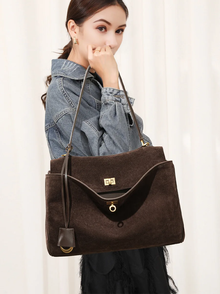 Autumn Winter Women's Suede Ge - Luxury Bags Tote review and price