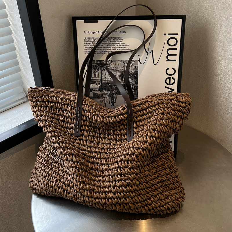 Straw Woven Tote Bags Casual L - Luxury Bags Collection review and price