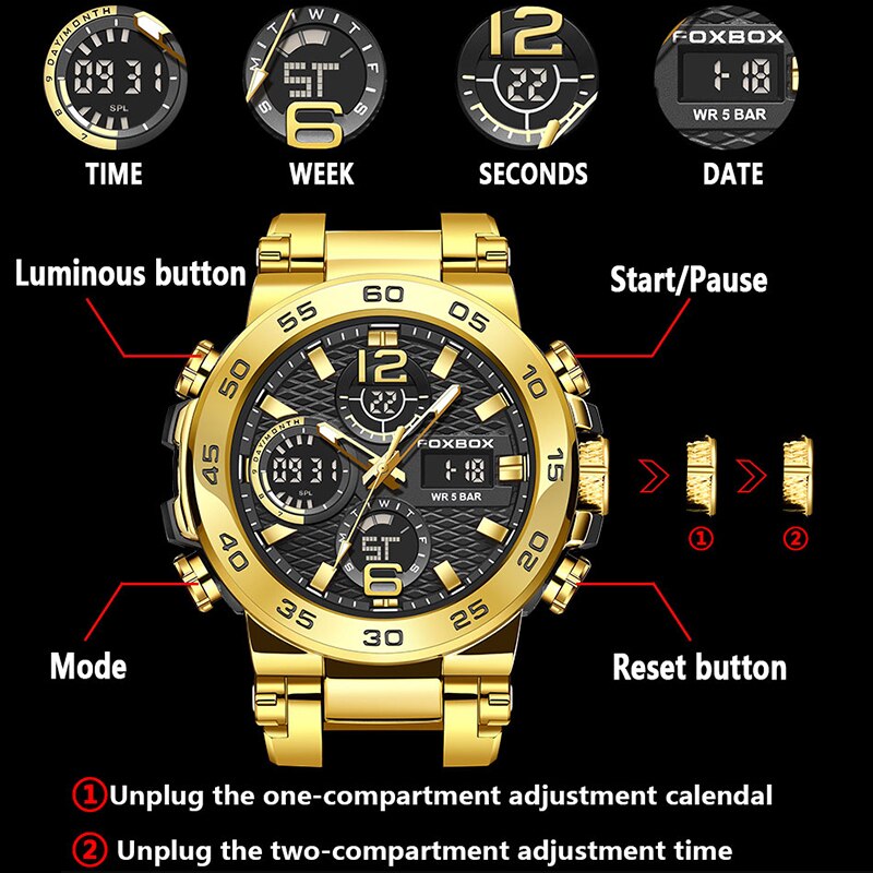 FOXBOX Business Watch Men Fash - Luxury Bags Brands List review and price