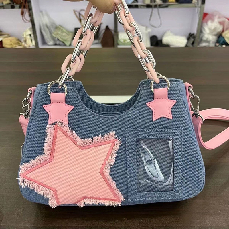 Denim Women Underarm Shopper T - Luxury Bags Tote review and price